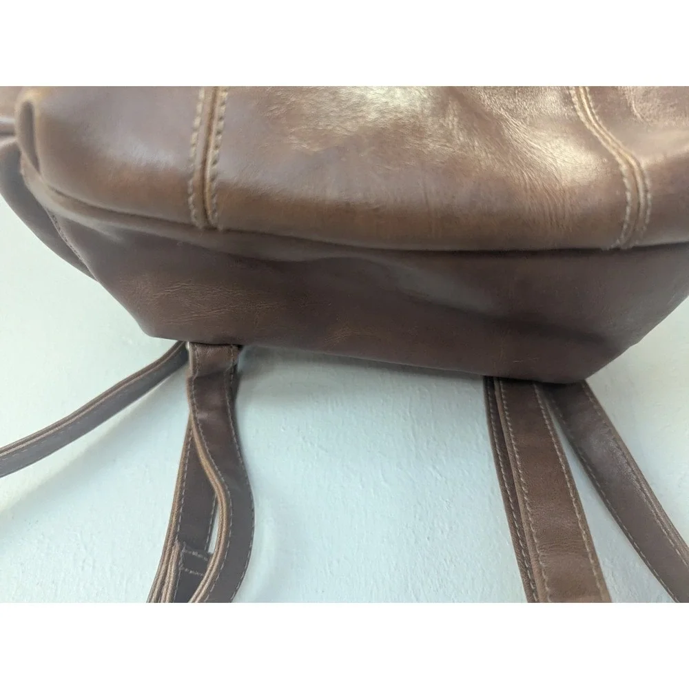Connections Brown Faux Leather Shoulder Bag  Zip Top Handbag Brown
